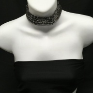 INC Jet Collar and Teardrop Earrings