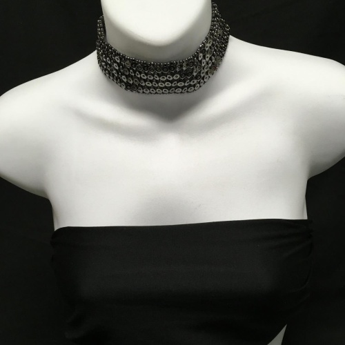 INC Jet Collar and Teardrop Earrings