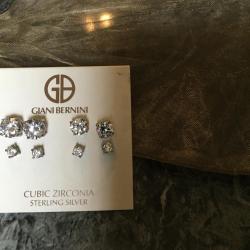 Giani Bernini Cubic Zirconia Sterling Silver Studs