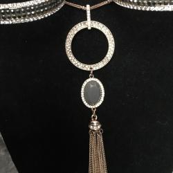 INC /Thalia Sodi Necklace and Earrings Set Rose tone